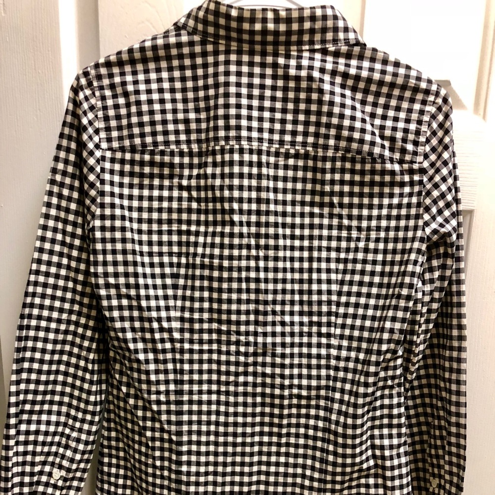 J. Crew The Perfect Shirt Black White Gingham - Picture 3 of 3